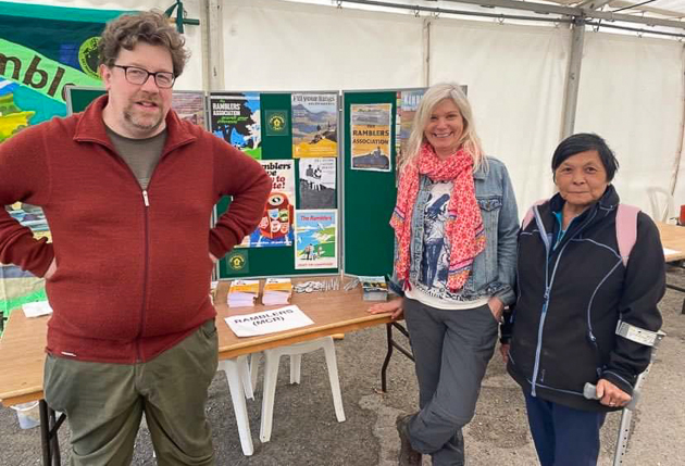picture of ramblers stall with staff